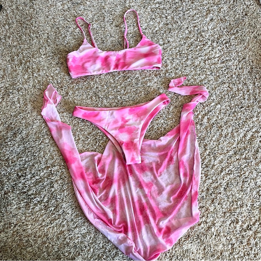 Women’s Pink Tie-Dye Bikini Set (M)
